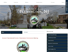 Tablet Screenshot of historicflemington.com